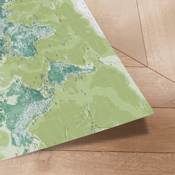 Verdenskort Plakat - Green