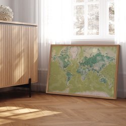 Verdenskort Plakat - Green