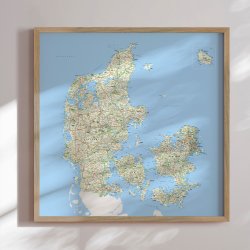 Danmarkskort Plakat - Classic