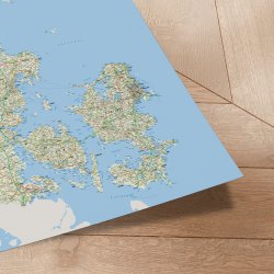 Danmarkskort Plakat - Classic