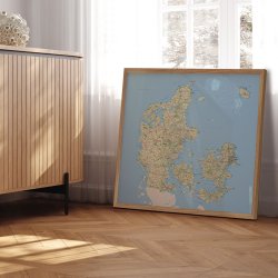 Danmarkskort Plakat - Classic
