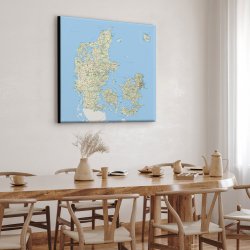 Danmarkskort Lrredsprint - Classic