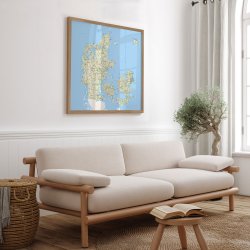 Danmarkskort Plakat - Classic