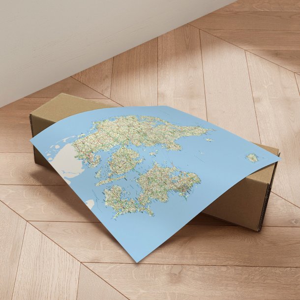 Danmarkskort Plakat - Classic