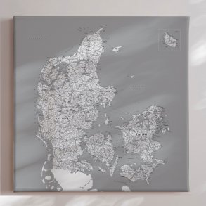 Lrredsprint Danmarkskort - Gr nuancer