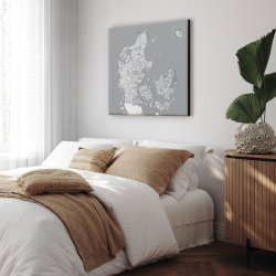 Lrredsprint Danmarkskort - Gr nuancer