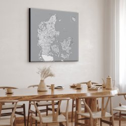 Lrredsprint Danmarkskort - Gr nuancer