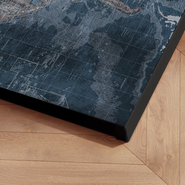 Lrredsprint Verdenskort - Modern blue