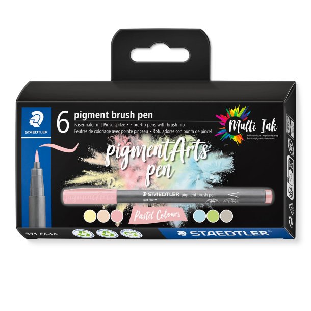 Pigment Arts Pen - 6 Pastel Farver
