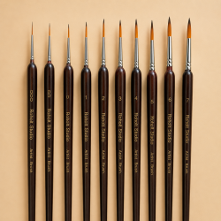 Roholt Studio Kunstnerpensels�t 10-Pak - Runde Detaljepensler