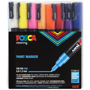 POSCA PC-3M 0,9 - 1,3 mm (16-pak)