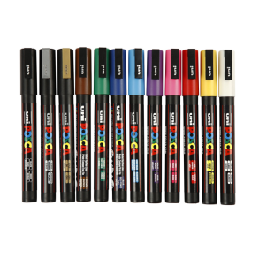 POSCA PC-3M Basis 12-Pak