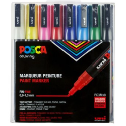 POSCA PC-3M 0,9 - 1,3 mm (Basic) 8-pak