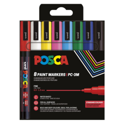 POSCA PC-3M 0,9 - 1,3 mm (Basic) 8-pak