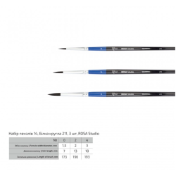 Rosa Akvarelpensler (14), Egernhr - 3-Pak 