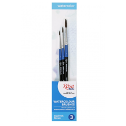 Rosa Akvarelpensler (14), Egernhr - 3-Pak 