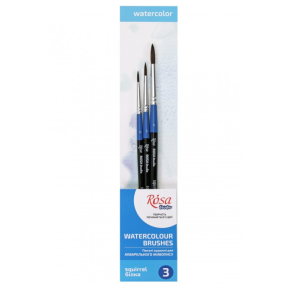 Rosa Akvarelpensler (14), Egernhr - 3-Pak 