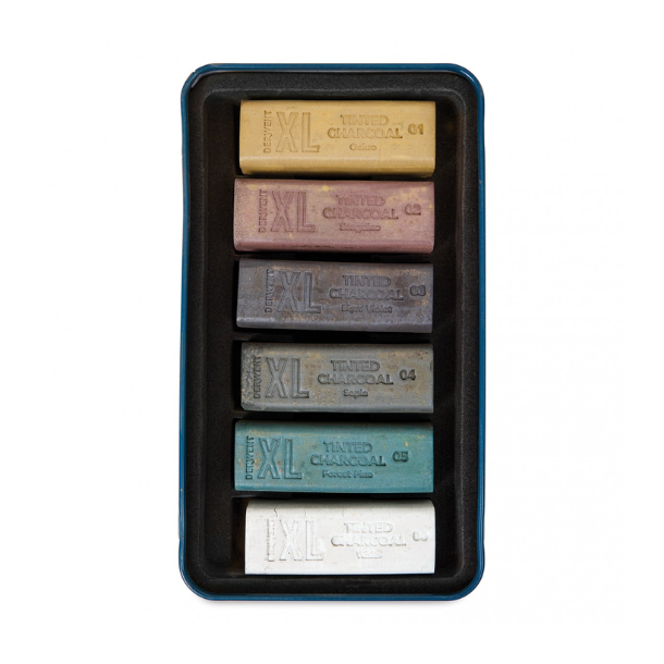 Derwent Tinted Charcoal XL Blocks, 6-pak