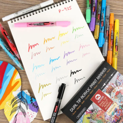 Mobee - Dobbeltendede Akryltuscher 12-Pak