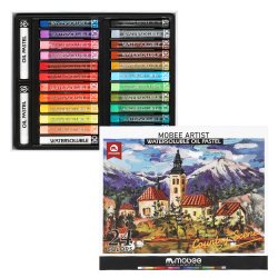 Mobee Vandoplselige Oliepasteller - 24+2-Pak