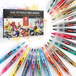 Mobee - Dobbeltendede Akryltuscher 20-Pak