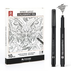 Mobee - Sorte Kalligrafipenne 10-Pak