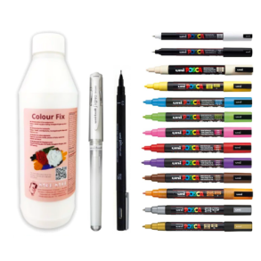 Startpakke til Stenmaling m. lak (15-pak + Lak)