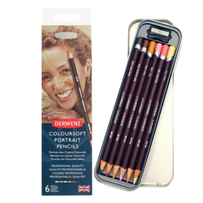 Derwent Colorsoft Hudtoner i Metalske - 6-Pak
