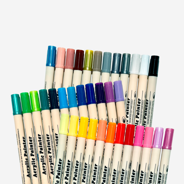 Roholt Studio, 36-stk. Akryl Twinmarkers
