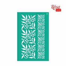 ROSA Talent Reusable Adhesive Stencil "Flowers 2 13x20cm