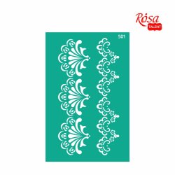 ROSA Talent Curb Reusable Adhesive Stencil "Tracery 501 13x20cm