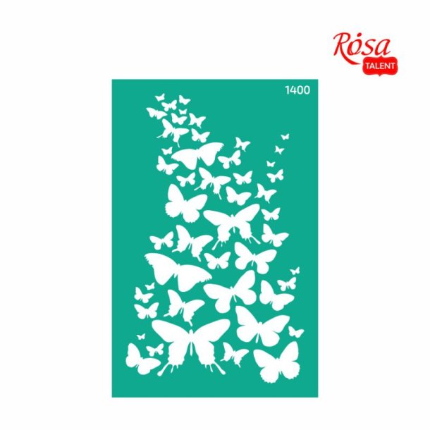 ROSA Talent Reusable Adhesive Stencil "Butterfly 1400 13x20cm