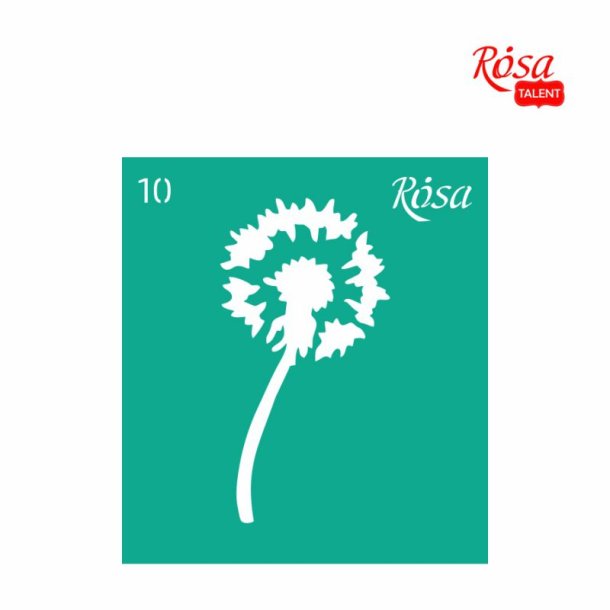 ROSA Talent Reusable Adhesive Stencil "Flowers 10 9x10cm