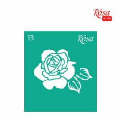 ROSA Talent Reusable Adhesive Stencil "Flowers 13 9x10cm