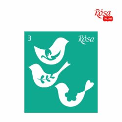 ROSA Talent Reusable Adhesive Stencil "Flowers 3 9x10cm