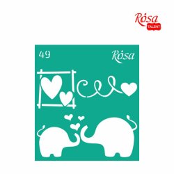 ROSA Talent Reusable Adhesive Stencil "Love 49 9x10cm
