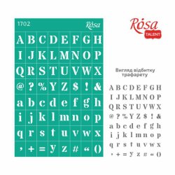 ROSA Talent Reusable Adhesive Stencil "ABC 1702 13x20cm