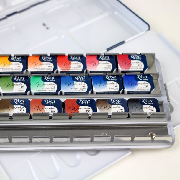 Rosa Gallery "Classic" Akvarelbrikker - 21-helpan st