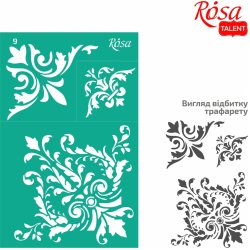 ROSA Talent Reusable Adhesive Stencil "Flowers 9&#147; 13x20cm