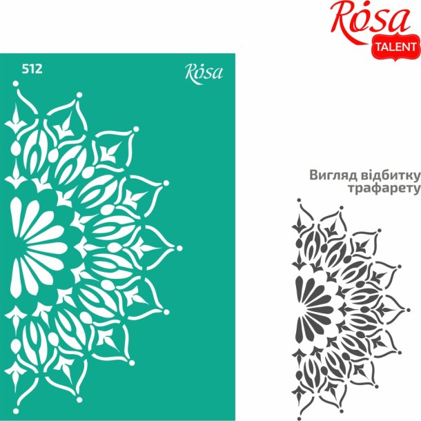 ROSA Talent Reusable Adhesive Stencil "Tracery 512&#147; 13x20cm