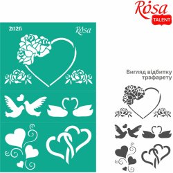 ROSA Talent Reusable Adhesive Stencil "Love 2026 13x20cm