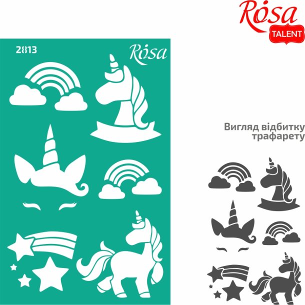 ROSA Talent Reusable Adhesive Stencil "Kids 2813 13x20cm