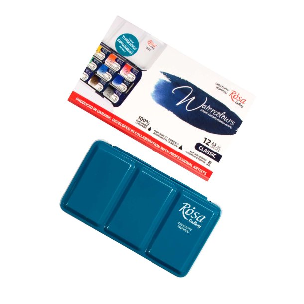 Rosa Gallery "Classic" Akvarelbrikker - 12-helpan st