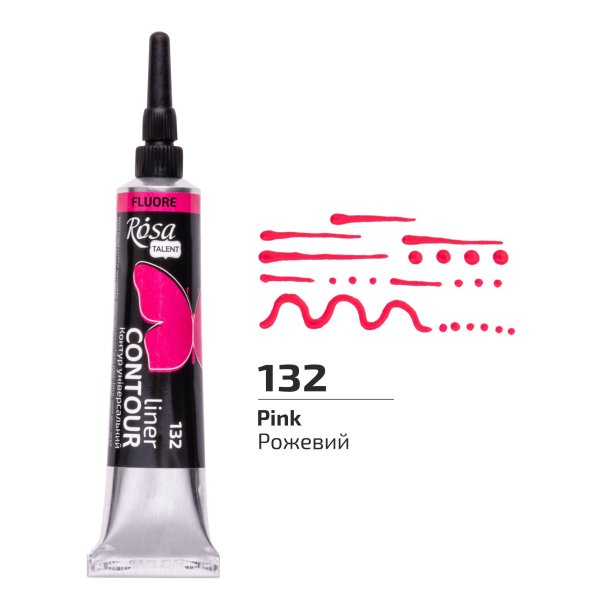 Rosa Akryl Contour Liners, 20ml.