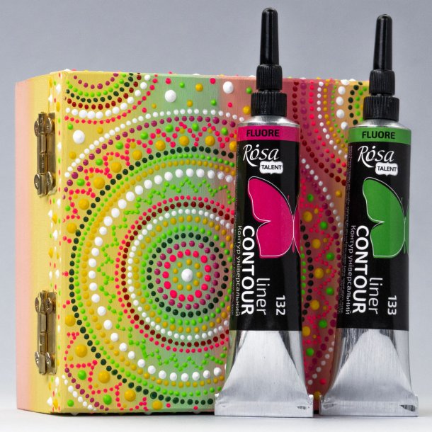 Rosa Akryl Contour Liners, 20ml.