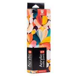 Arteo Mat Akryls�t 12x10ml. - Colorful Flowers