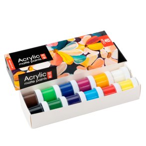 Arteo Mat Akryls�t 12x10ml. - Colorful Flowers