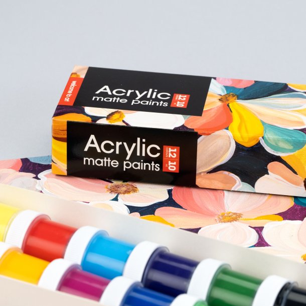 Arteo Mat Akryls�t 12x10ml. - Colorful Flowers