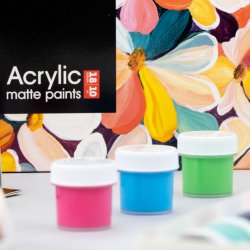 Arteo Mat Akryls�t 18x10ml. - Colorful Flowers