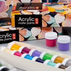 Arteo Mat Akryls�t 18x10ml. - Colorful Flowers